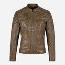 VARIE Vintage Leather Biker Jacket