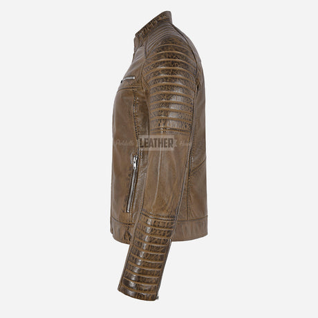VARIE Vintage Leather Biker Jacket