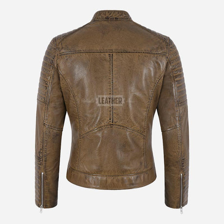 VARIE Vintage Leather Biker Jacket