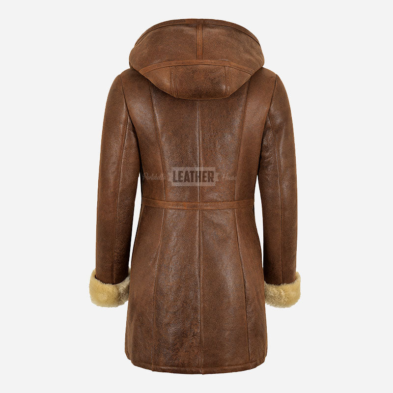 OAKLEIGH Women's Shearling Sheepskin Parka Coat