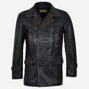 TOM Men's Leather Peacoat
