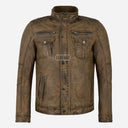 ASHWICK Men's Vintage Leather Jacket
