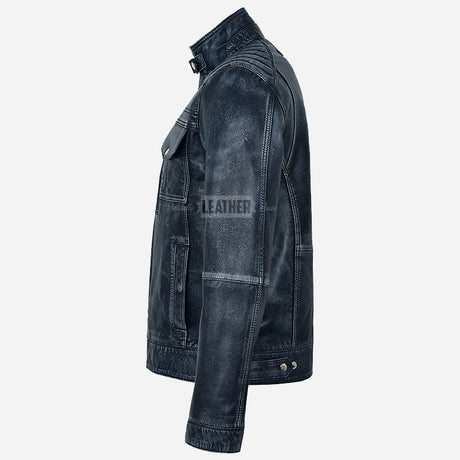 EMBERCLOAK Vintage Racer Leather Jacket