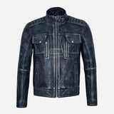 EMBERCLOAK Vintage Racer Leather Jacket