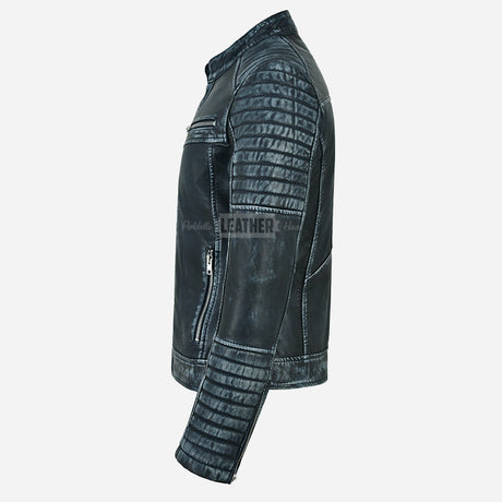 VARIE Vintage Leather Biker Jacket