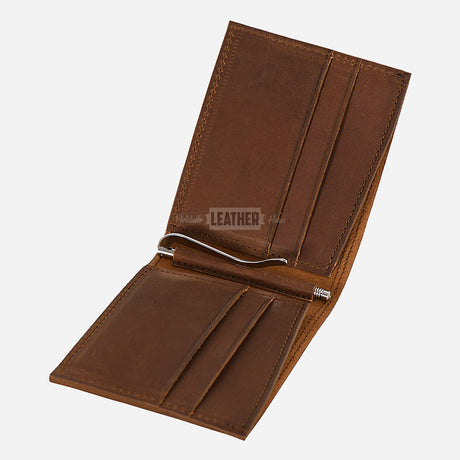 Slim Bifold Vintage Leather Wallet