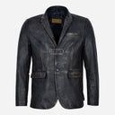 MALRIN Men's Leather Blazer