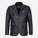 MALRIN Men's Leather Blazer