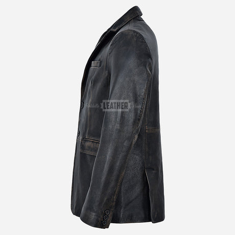 MALRIN Men's Leather Blazer