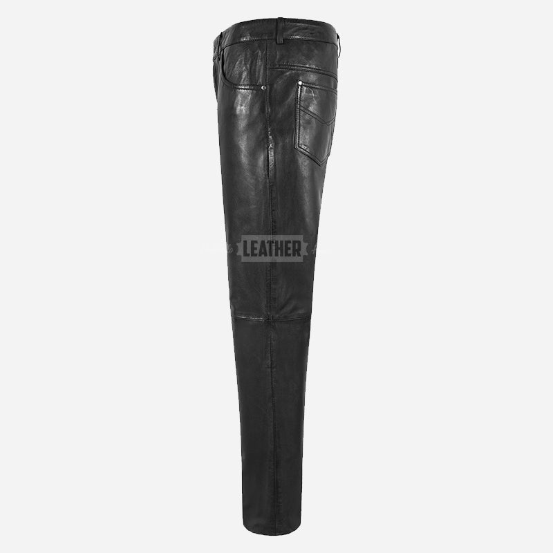 GRIT Men's Leather Pants Jean's Style