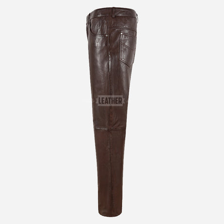 GRIT Men's Leather Pants Jean's Style
