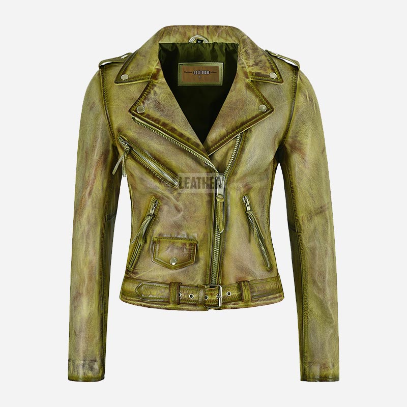 SYSSA Women’s Leather Biker Jacket