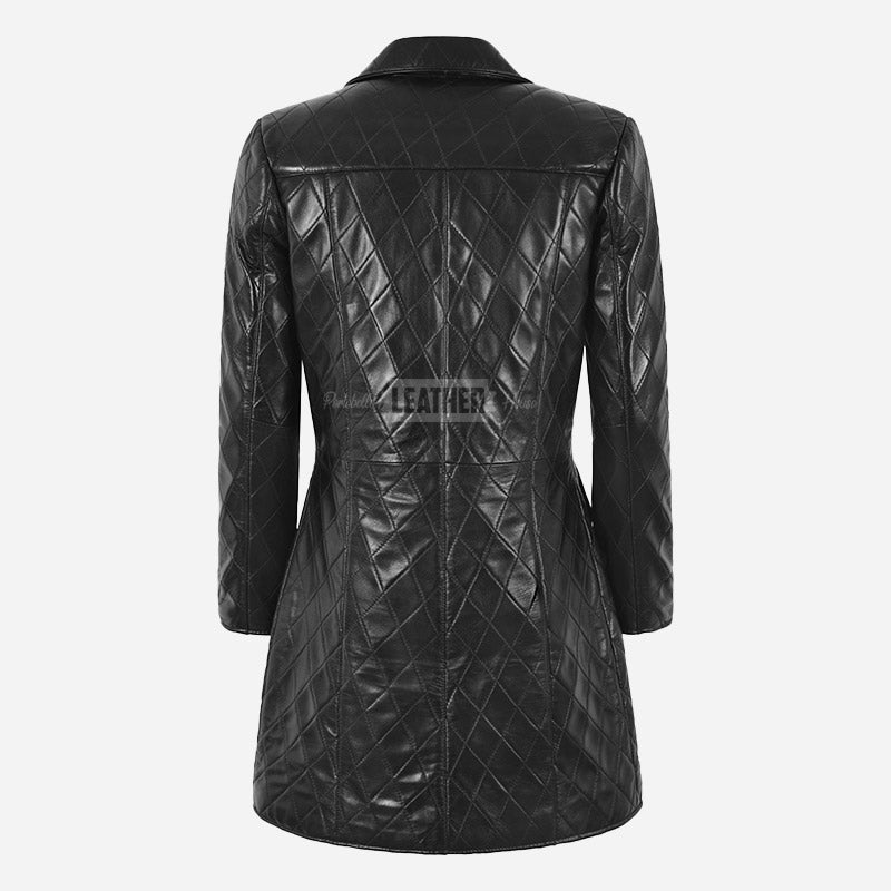 LUMINA Women's Quilted Leather Coat