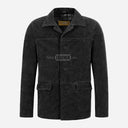 MAJORIS Men's Suede Coat Black