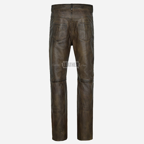 GRIT Men's Leather Pants Jean's Style