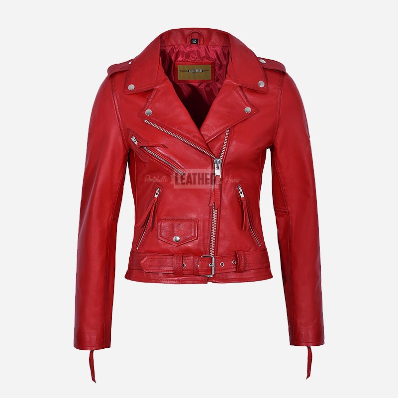 SYSSA Women’s Leather Biker Jacket