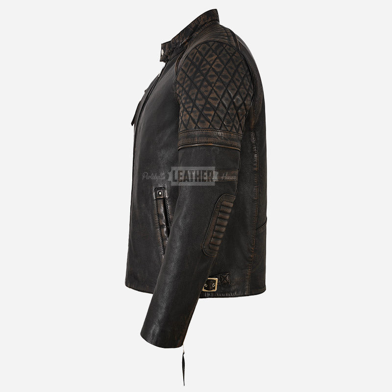 VELKAN Men's Vintage Leather Jacket