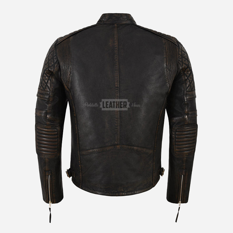 VELKAN Men's Vintage Leather Jacket