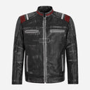 STORMFELL Men's Café Racer Leather Jacket