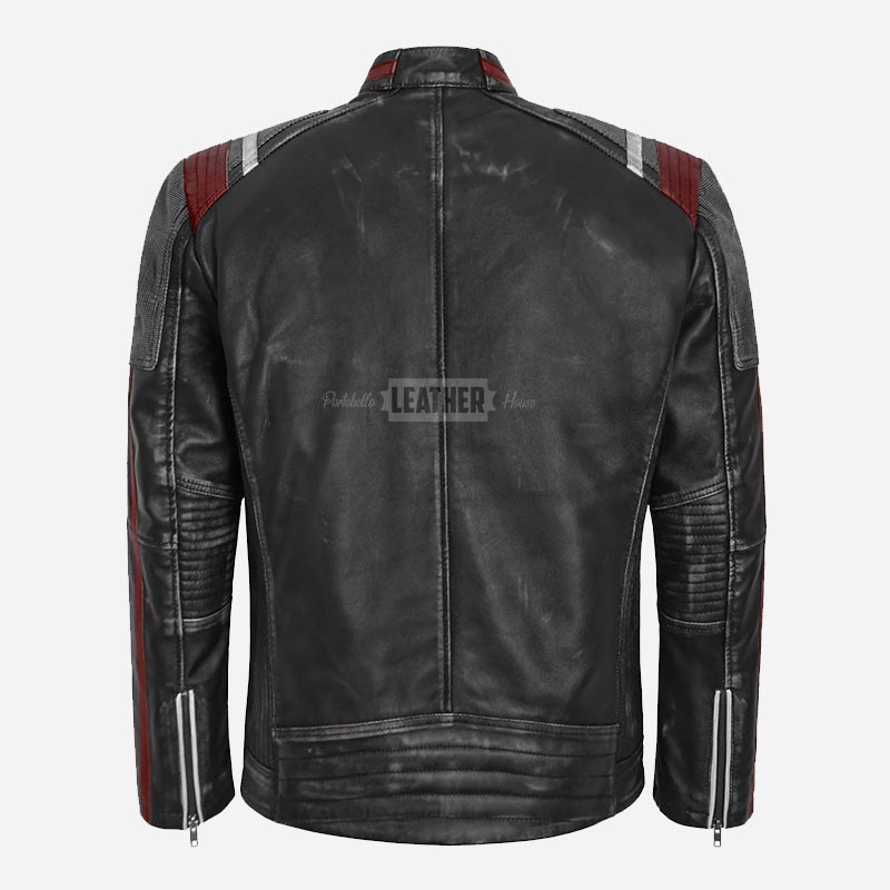 STORMFELL Men's Café Racer Leather Jacket