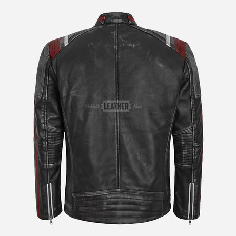 STORMFELL Men's Café Racer Leather Jacket