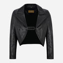 ASHEN Women's Black Cropped Bolero Jacket