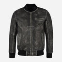 HOUSTON MA-1 Vintage Leather Bomber Flight Jacket