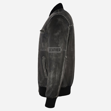 HOUSTON MA-1 Vintage Leather Bomber Flight Jacket