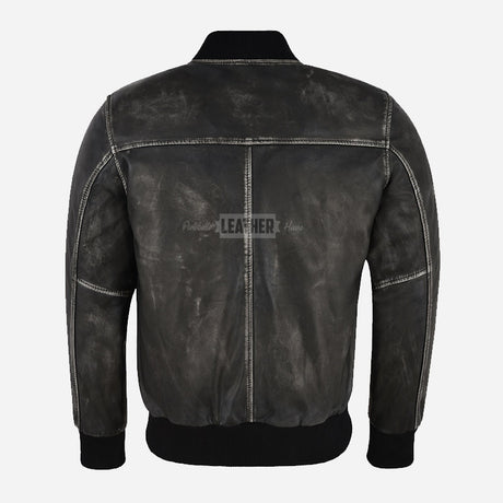 HOUSTON MA-1 Vintage Leather Bomber Flight Jacket