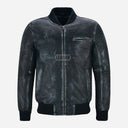 HOUSTON MA-1 Vintage Leather Bomber Flight Jacket