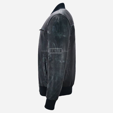 HOUSTON MA-1 Vintage Leather Bomber Flight Jacket