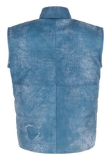 DOFF Men's Leather Gilet