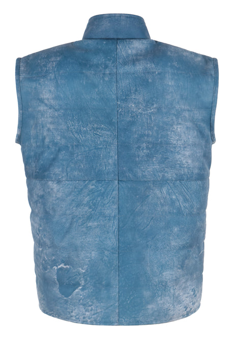 DOFF Men's Leather Gilet