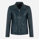 DALRAY Women's Collared Leather Jacket