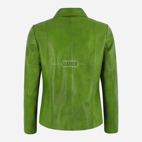 DALRAY Women's Collared Leather Jacket