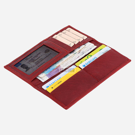 Red Leather Coat Wallet