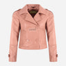 HEWIT Women’s Cropped Leather Blazer