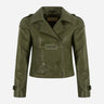 HEWIT Women’s Cropped Leather Blazer
