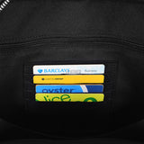 Unisex Black Leather Backpack Laptop Bag