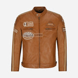 ASTRYX SIZMA Style Leather Racer Jacket