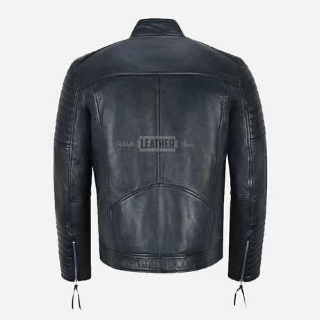 AZREN Leather Biker Jacket for Men