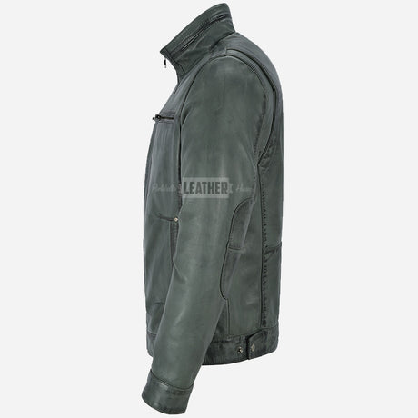 BENTOR Men's Casual Leather Jacket