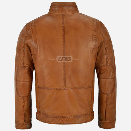 BENTOR Men's Casual Leather Jacket