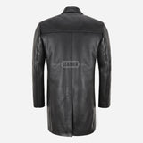 RANIER Men's 3/4 Length Leather Overcoat