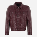 JAXLEY Men's Leather Trucker Denim Jacket