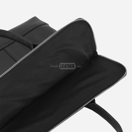 Leather Laptop Sleeve Slim Crossbody Bag
