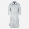 HELMSMAN Men’s Long Leather Coat White