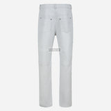 GRIT Men's White Leather Pants Jean's Style
