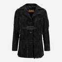 EVOKE Women's Suede Fringe Jacket