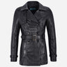 ESTWAVE Women's Double Breasted Leather Coat